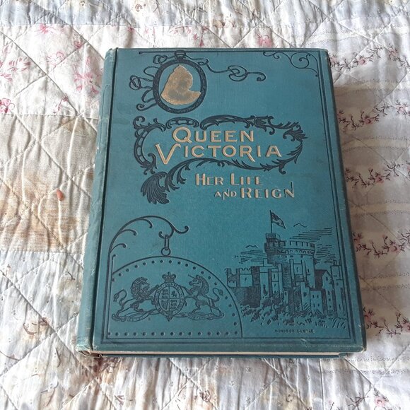 RARE 1896 Queen Victoria Her Life and Reign Antique Book - Picture 1 of 16